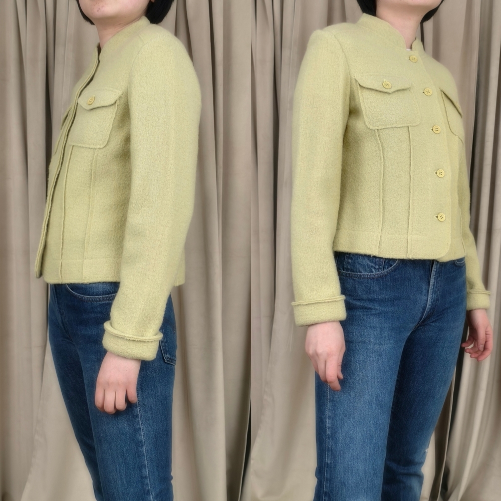 Mythology Light Pastel Green Wool Jacket - Picture 3 of 8